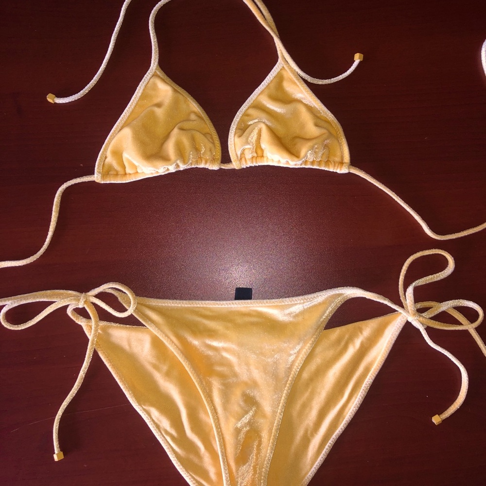 Triangl Velvet Yellow Bikini